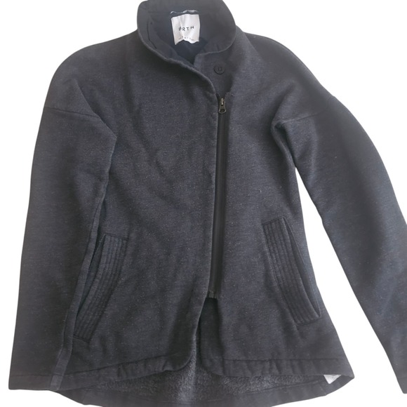 Burton Jackets & Blazers - BRTN Gray Jacket‎ Asymmetrical Zip Front Pockets Casual Coat Size XS